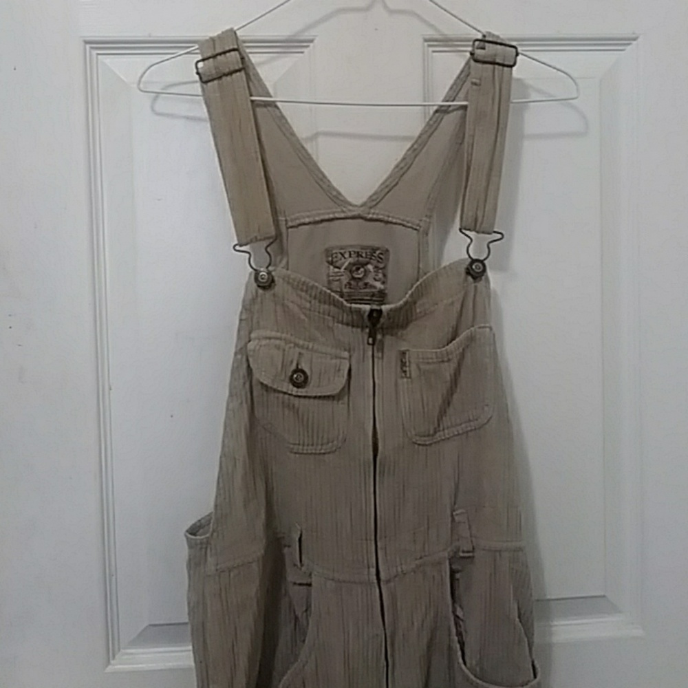Vintage Corduroy zipper overalls